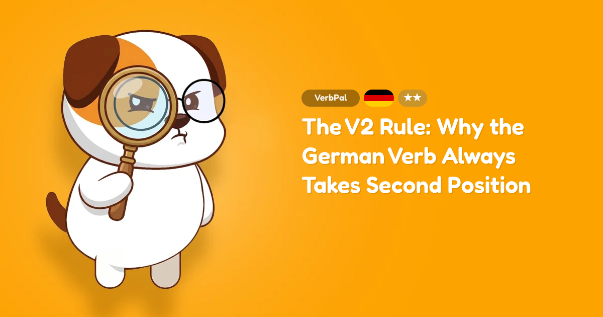 The V2 Rule: Why the German Verb Always Takes Second Position